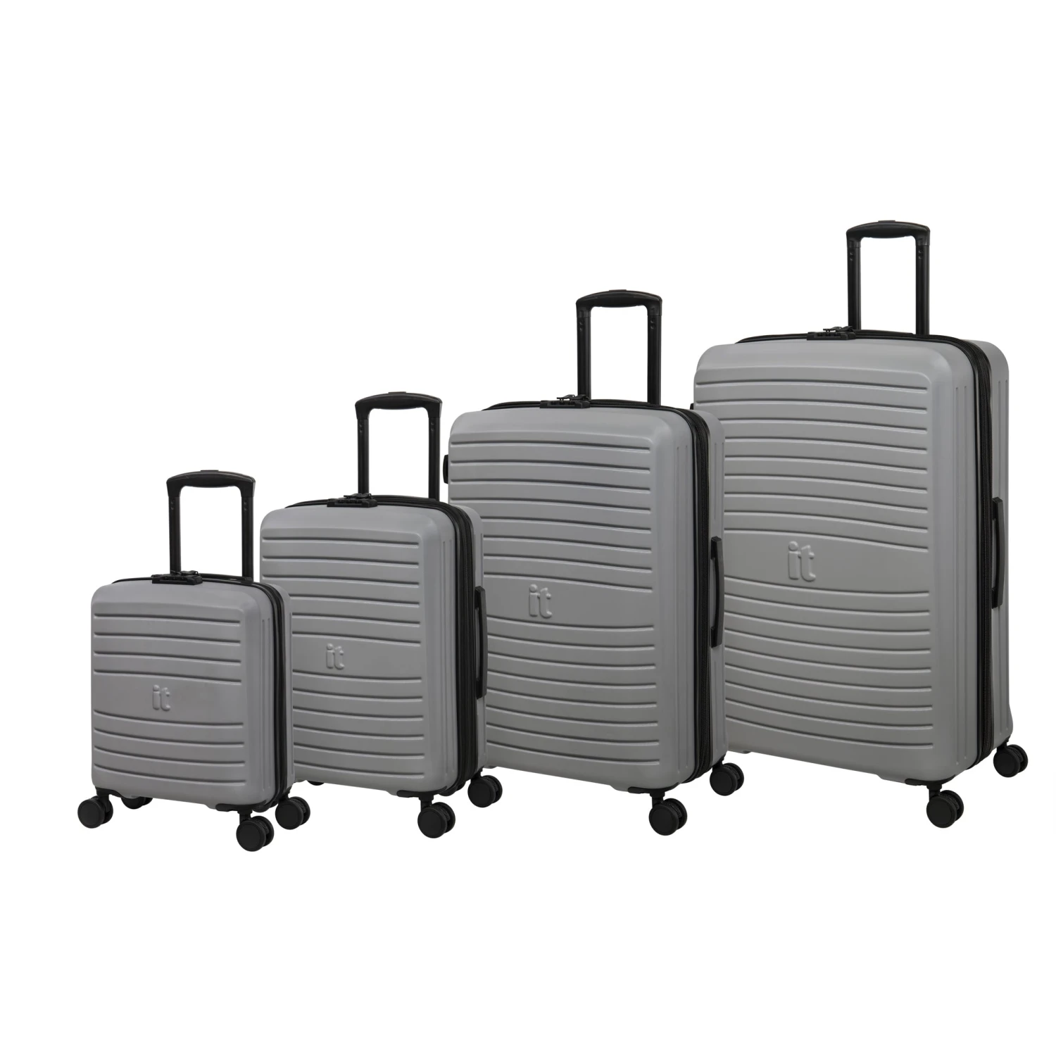 IT Luggage Eco-Protect - 4pc Set (Silver) 1 IT Luggage Eco-Protect - 4pc Set (Silver)