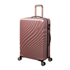 IT Luggage Fluidity - 2pc Set (Metallic Rose Gold) -IT Luggage Shop 33061 DE 16 2708 08 Metallic rose gold with rose gold highlights SS Front panel 25.2in