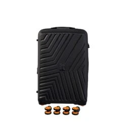 Convertible - 6pc Set (Black) -IT Luggage Shop 33308 UK16 3147 08BlackSSWheelsoffcase25in