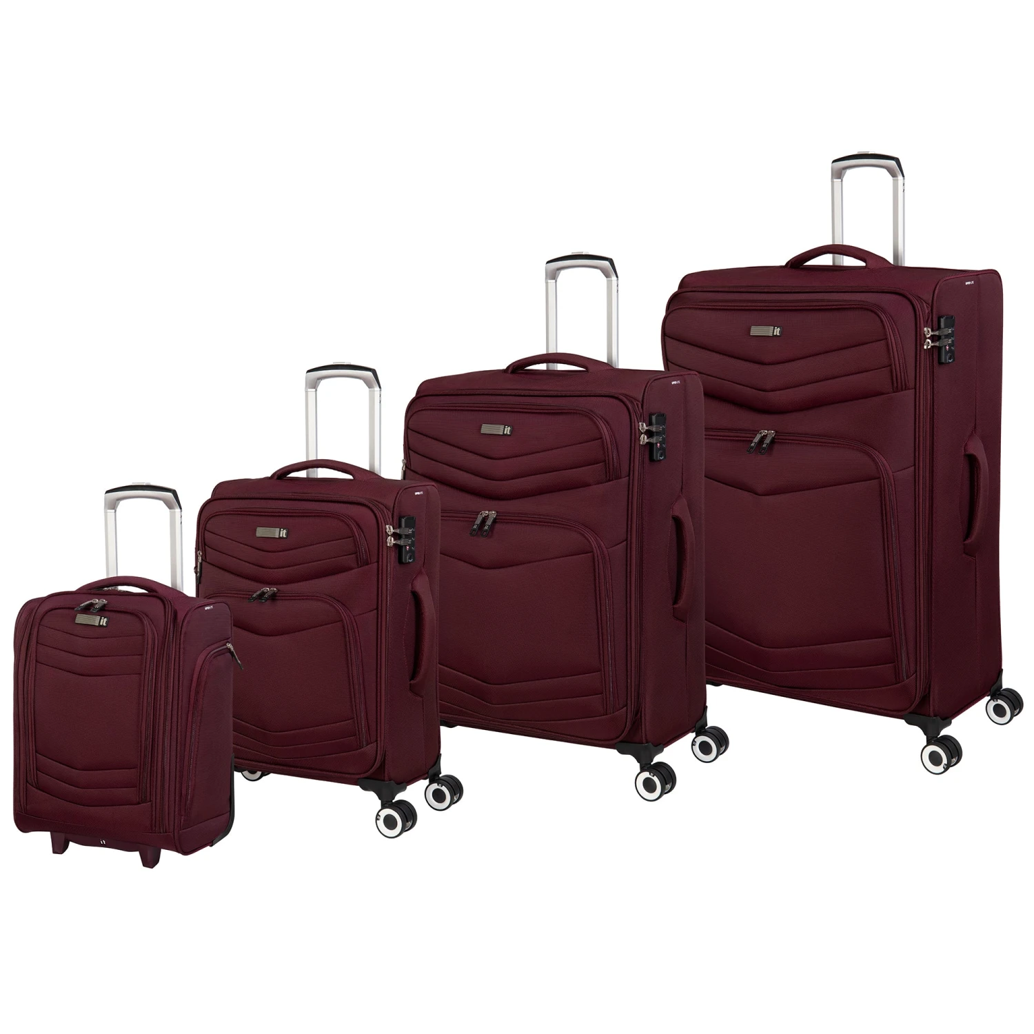 IT Luggage Intrepid - 4pc Set (Dark Red) 1 IT Luggage Intrepid - 4pc Set (Dark Red)
