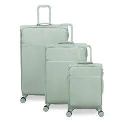 IT Luggage Lustrous Luxe - Cabin (Desert Sage) -IT Luggage Shop 62249 HKLustrousluxe12 2194A08DesertsageW244SSFrontpaneldirectly2