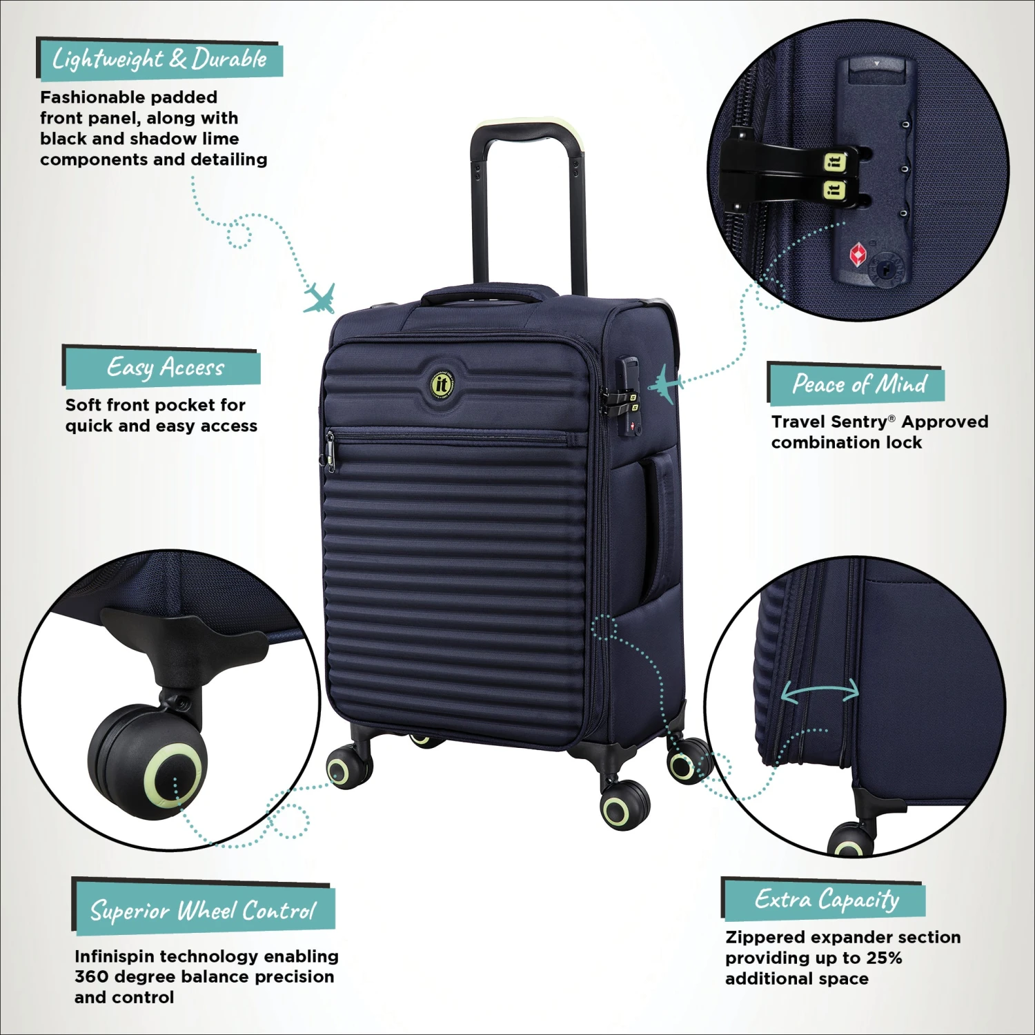 IT Luggage Circulator - Cabin (Maritime Blue) - Image 14