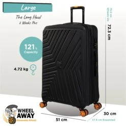 Convertible - Large (Black) -IT Luggage Shop Convertible Wheel Away 16 3147 Black Large Dim weights 7a8c52c8 aaff 400d 91c6 f8790a16901a
