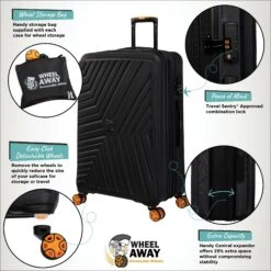 Convertible - Large (Black) -IT Luggage Shop Convertible Wheel Away 16 3147 Black Large Key Features 55f9c198 1934 4910 9389 1c374e948ca8