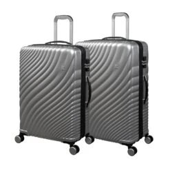 IT Luggage Fluidity - 2pc Set (Metallic Silver)