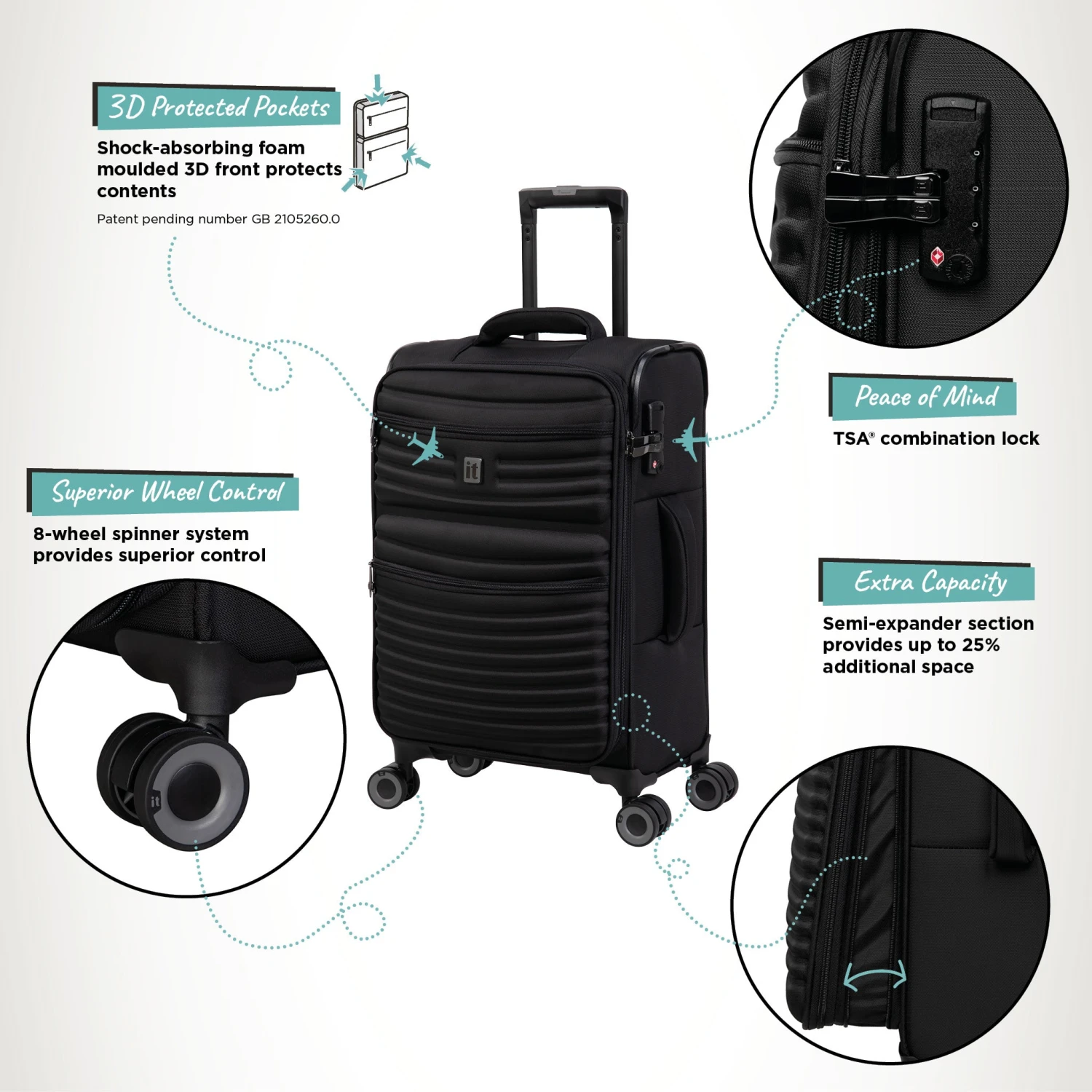 IT Luggage Precursor - Cabin (Black) 3 IT Luggage Precursor - Cabin (Black) - Image 3