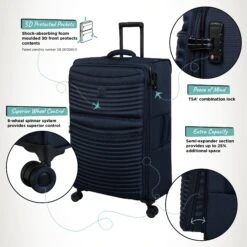 IT Luggage Precursor - Large (Dress Blues) -IT Luggage Shop Precursor Large Blue Infographic
