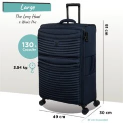 IT Luggage Precursor - Large (Dress Blues) -IT Luggage Shop Precursor Large blue dims weights